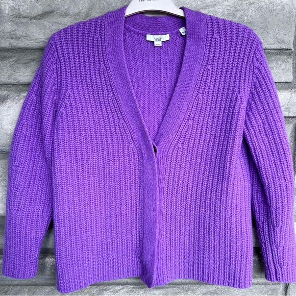 Vince Sweaters - Vince Vibrant Purple Knit Cardigan